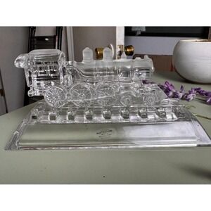 Vintage Hofbauer Lead Crystal Casey Jones Locomotive Collector's Figurine Decor